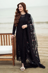 Nureh - Winter 3PC Dhanak ChickenKari Embroidered with Sequence work Suit - BFU0112